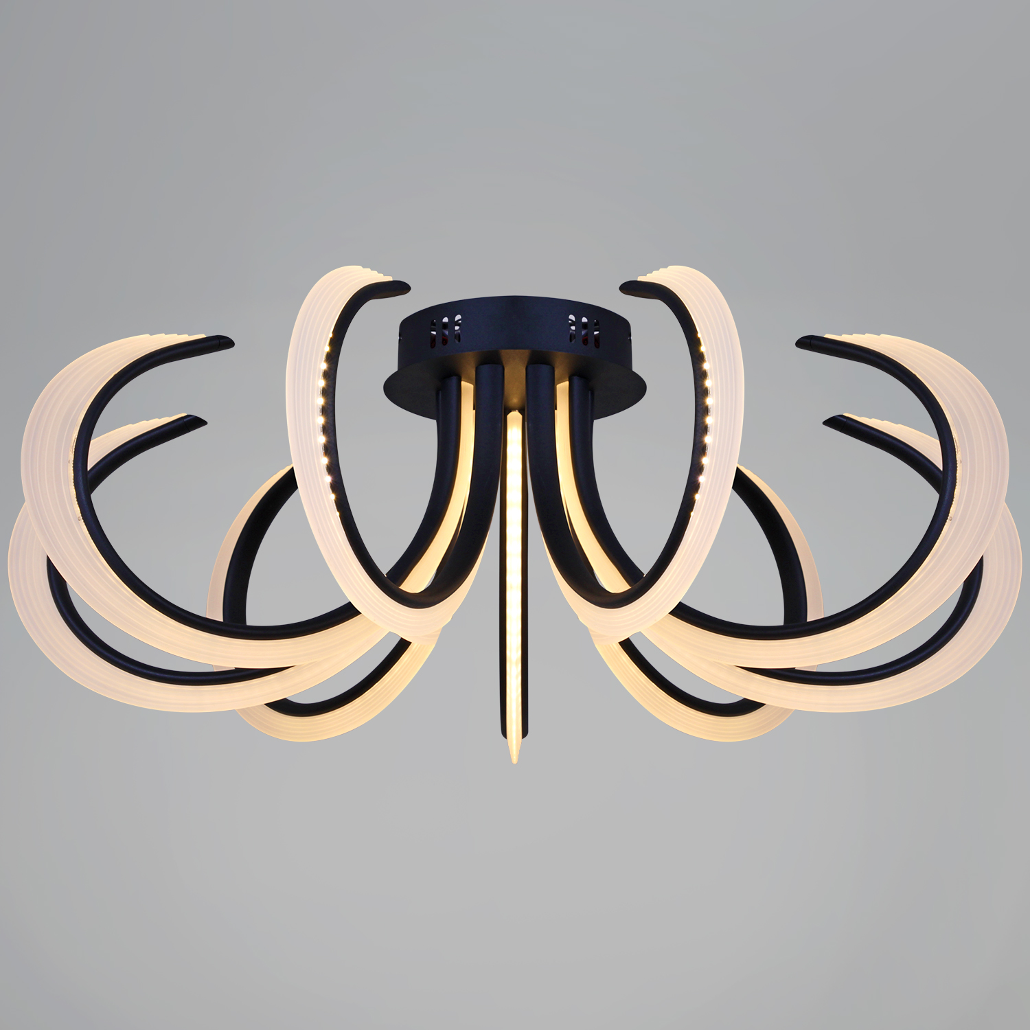 Люстра 74390-0.3-09L black LED ПДУ ПДУ+диммер+управление с телефон 3000-6500К S=32м2    *1 Люстра 74390-0.3-09L black LED ПДУ ПДУ+диммер+управление с телефон 3000-6500К S=32м2    *1