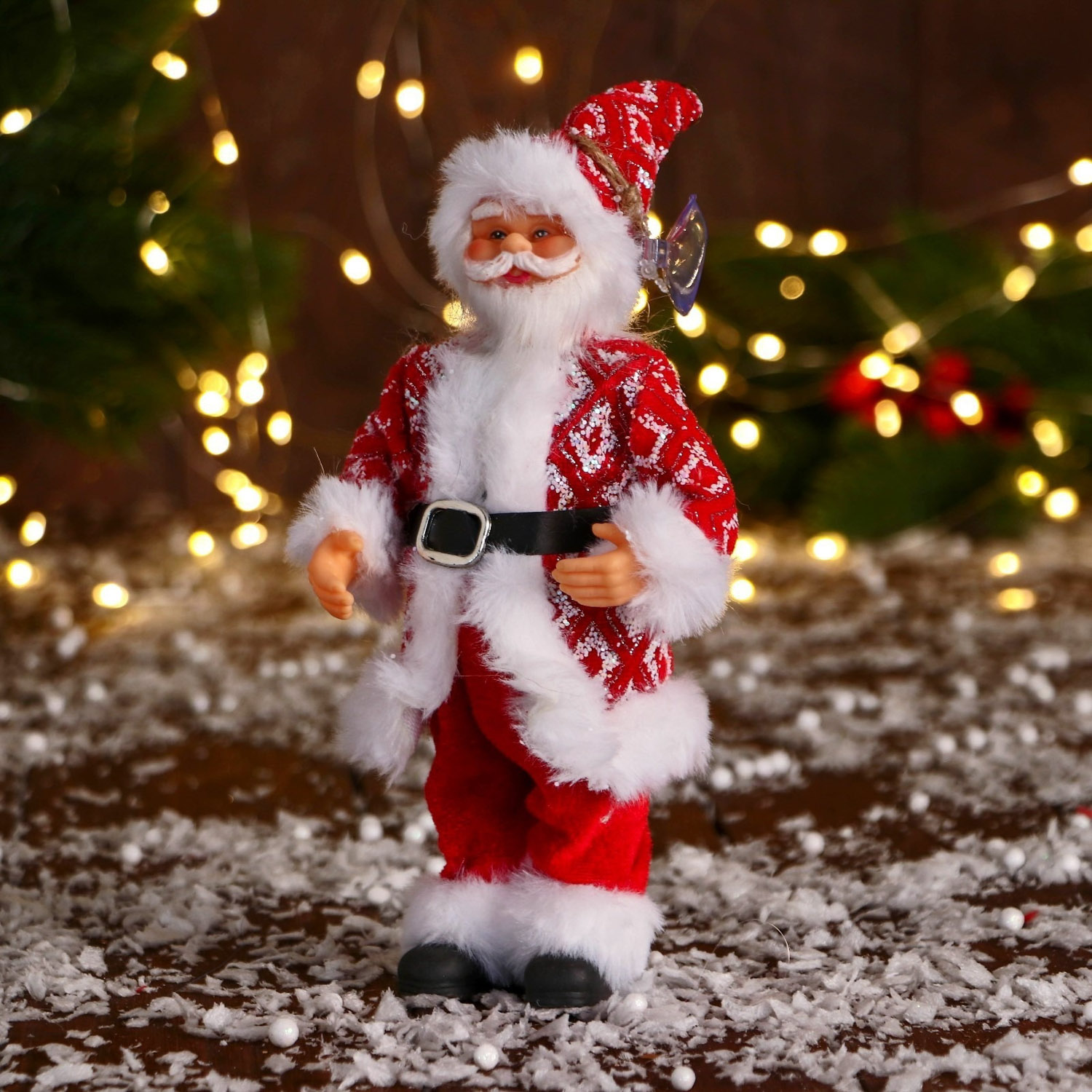 Дед Мороз "В костюме с орнаментом" 20 см, красный  9692585