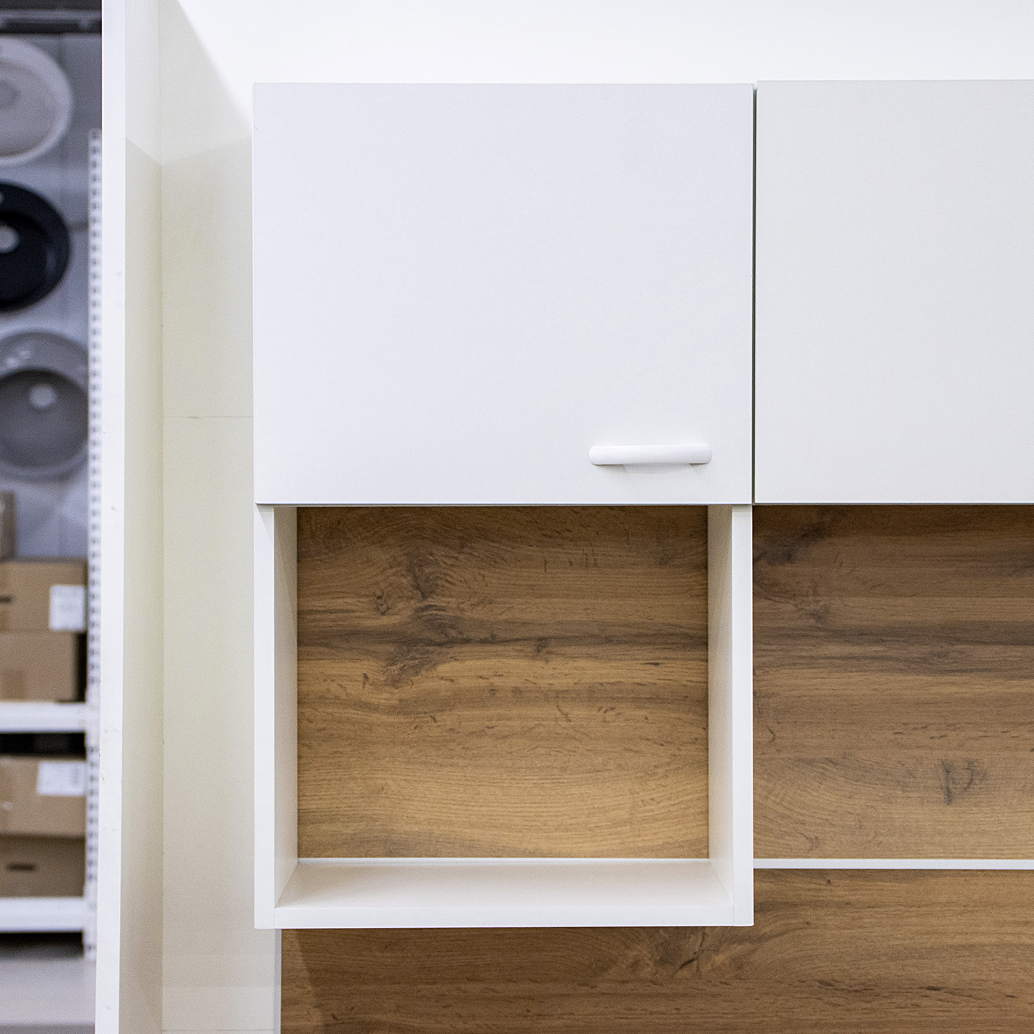 Шкаф навесной 400х676х290 мм BROZEX-WOOD Liberty, с дверцей, белый