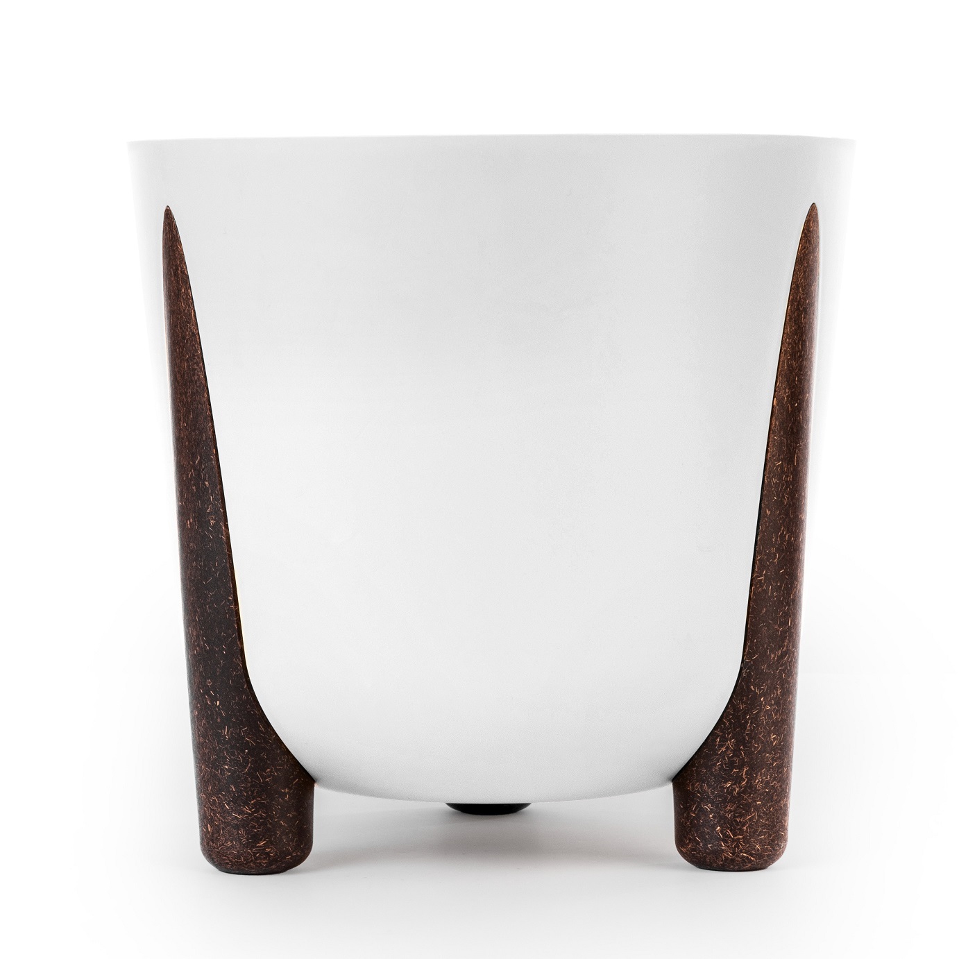 Кашпо пластм. "Жардин"  9л d верха 260мм h255мм с съем дрен.решеткой Белый М9125 *1/4