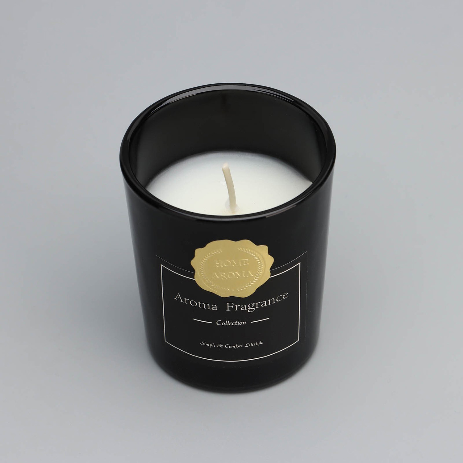Свеча ароматическая "Aroma Candle",белый чай, черная, 5,5х6,5 см   9667573