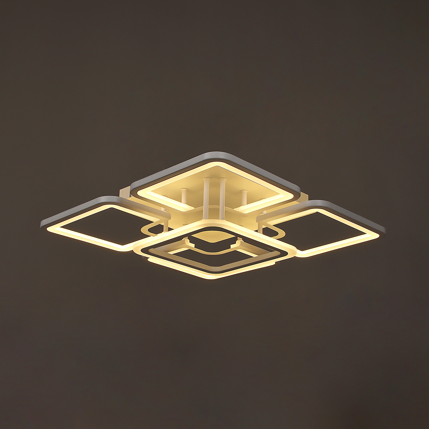 Люстра YH1254/5 WT LED 5*13W LED 3000-6500К (l-510; w-510; h-140) пульт VERNER LIGHTING *1