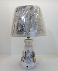 Лампа настольная 00935-0.7-01 Е14 60Вт (керамика+абажур) *1