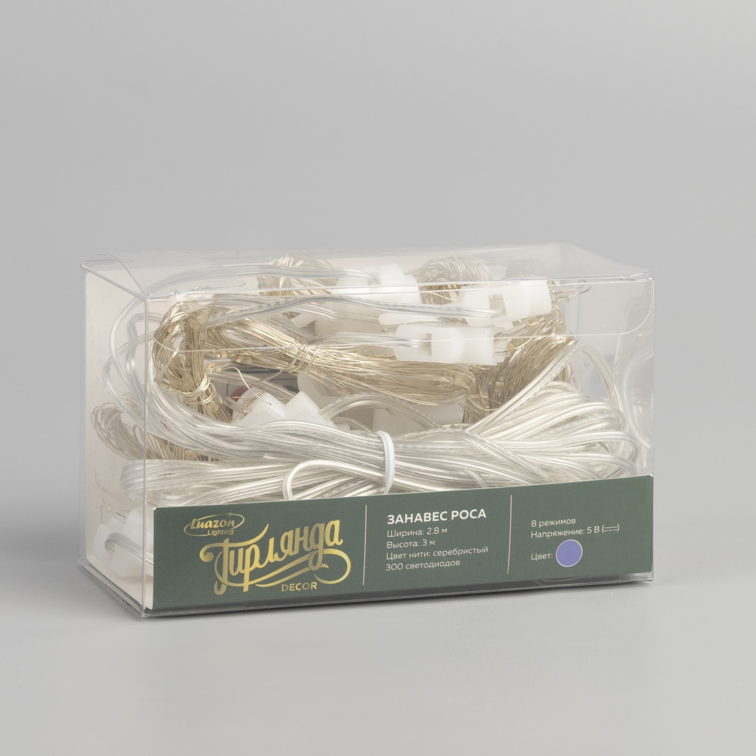 Гирлянда «Занавес роса» Luazon Lighting, 3х2.8 м, 8 режимов, фиолетовый, 300 LED, IP20, USB Гирлянда «Занавес роса» Luazon Lighting, 3х2.8 м, 8 режимов, фиолетовый, 300 LED, IP20, USB