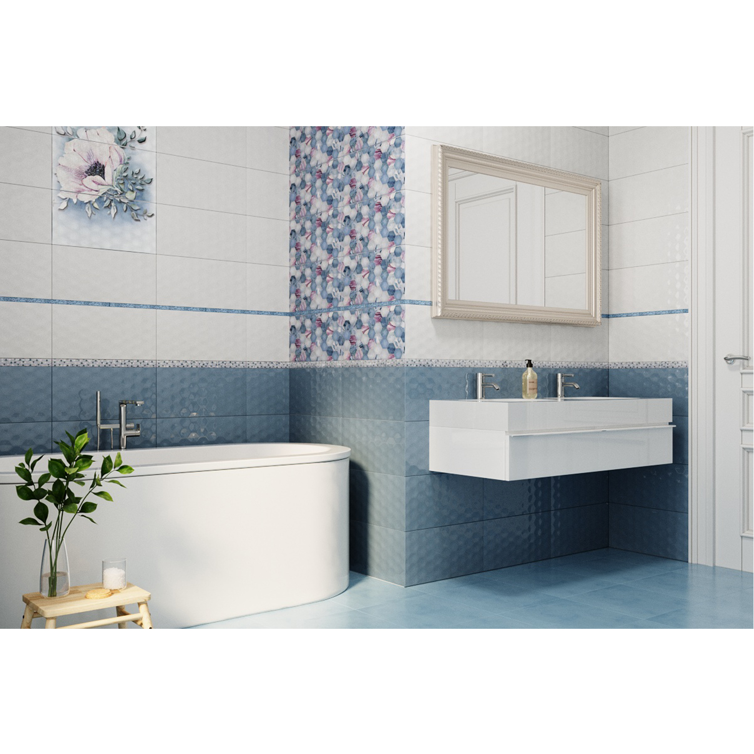 Плитка 50х25 см настенная 1.25 м² Axima Ницца, серый