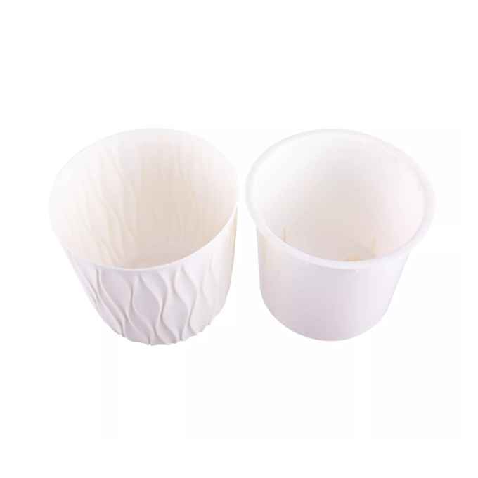 Кашпо пластм. "Desert"  3,6л d верха 182мм h177мм со вставкой Молочный 86507 *1/18 Кашпо пластм. "Desert"  3,6л d верха 182мм h177мм со вставкой Молочный 86507 *1/18