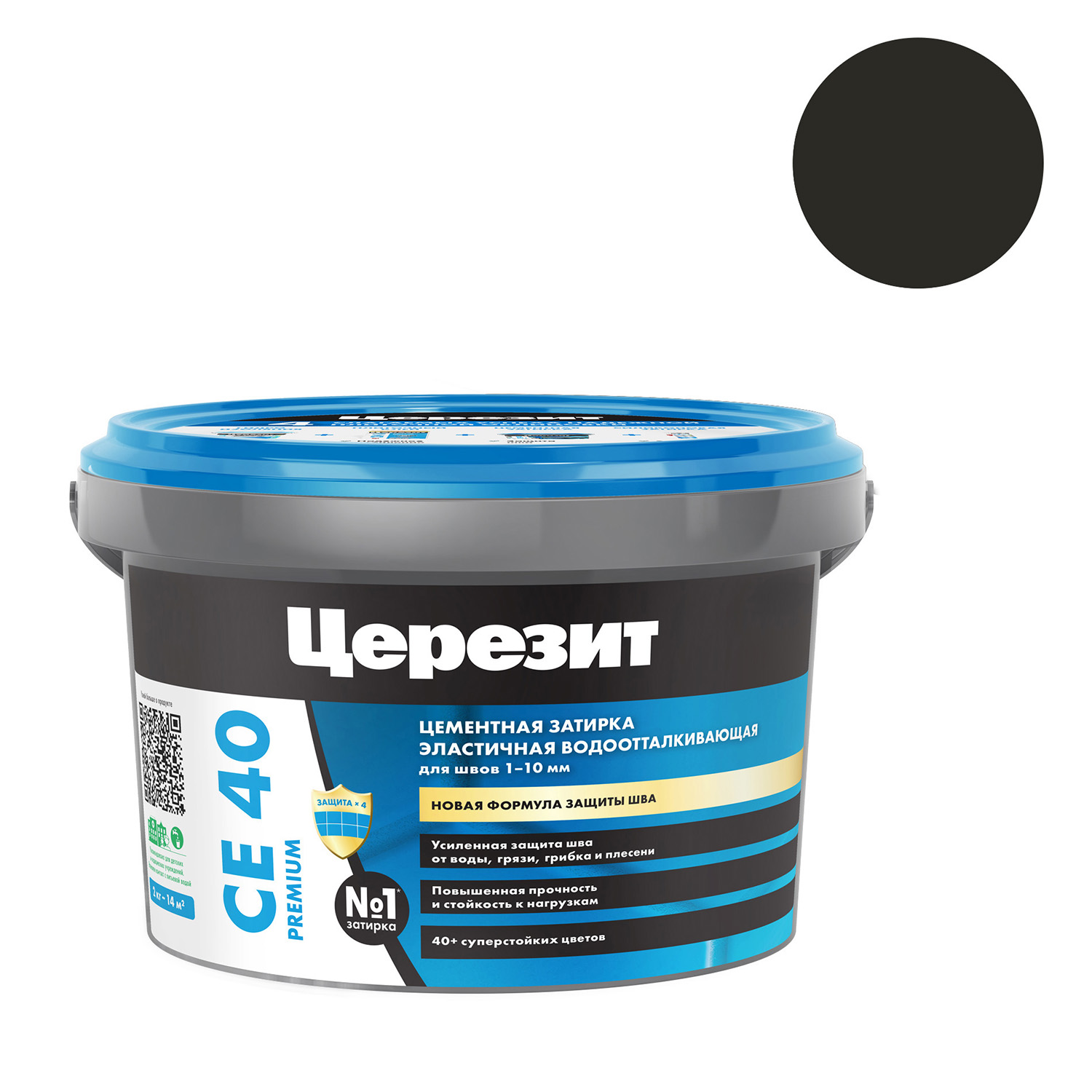 Затирка для швов 2 кг Церезит CE 40, черный Затирка для швов 2 кг Церезит CE 40, черный