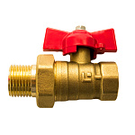 Кран шаровый 3/4" (Ø20) М/П бабочка с американкой STI 11Б27п1 (9595) *1/80