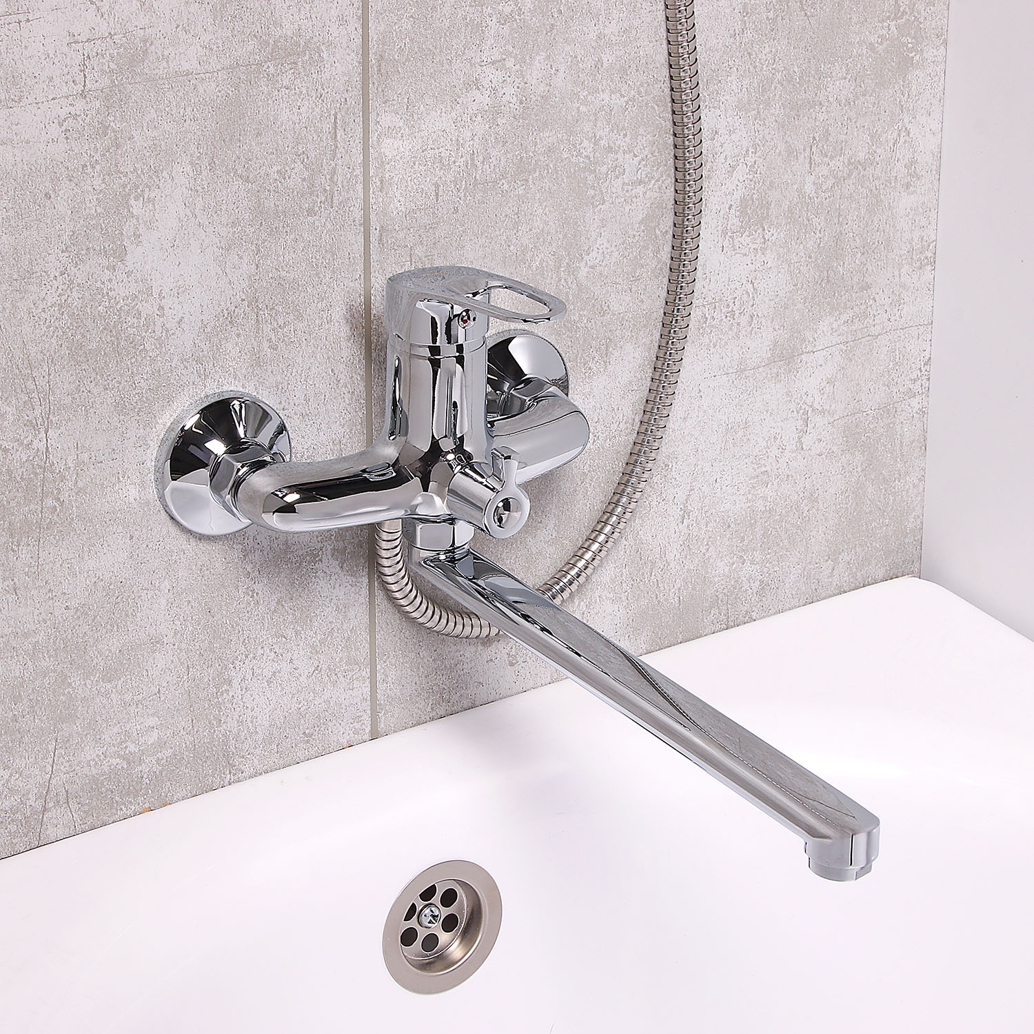 Смеситель для ванны Potato P22215, длинный излив, однорычажный Смеситель для ванны Potato P22215, длинный излив, однорычажный