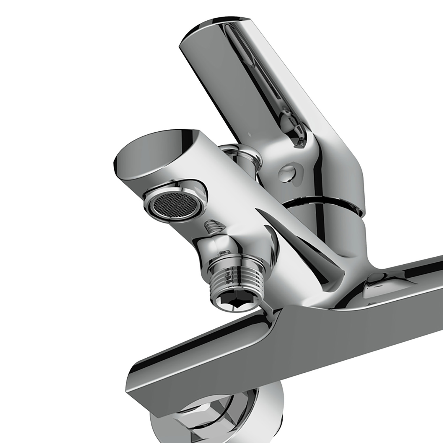 Смеситель д/ванны Cersanit FLAVIS + душ. лейка, шланг, держатель д/лейки 64509 *1 Смеситель д/ванны Cersanit FLAVIS + душ. лейка, шланг, держатель д/лейки 64509 *1