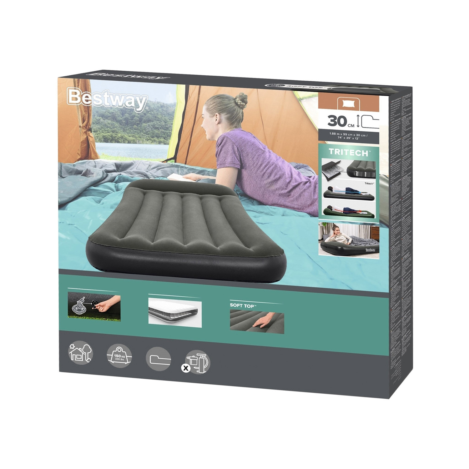 Кровать надувная Twin 188 x 99 x 30 см 67680 4730521