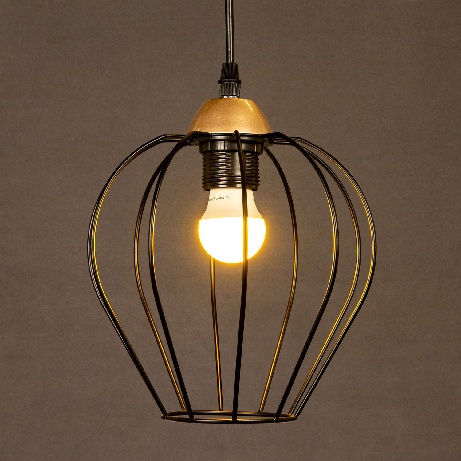 Светильник подвесной IL2001-1PA-05 BK ROSE GD 40Вт Е27 S=6м2  *1