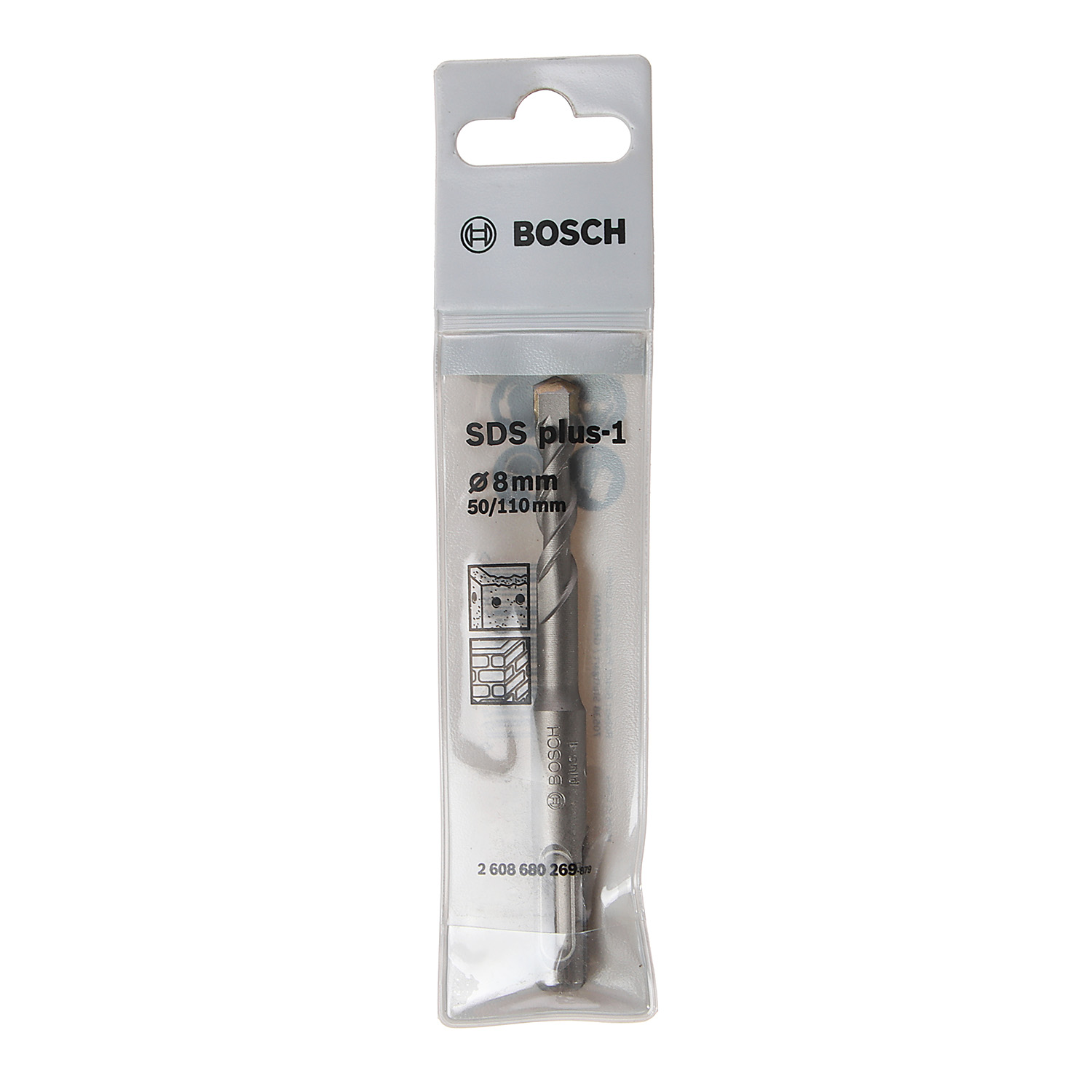 Бур по бетону  8*110мм SDS plus-1 2 грани (2608680269) BOSCH *1