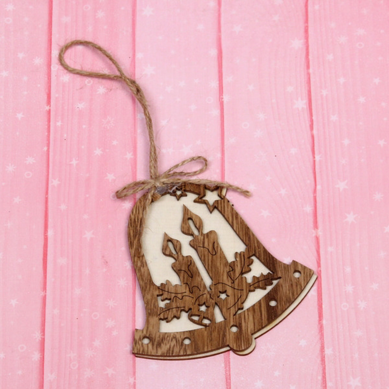 Подвеска "Колокольчик - Свечи" 10*11 см