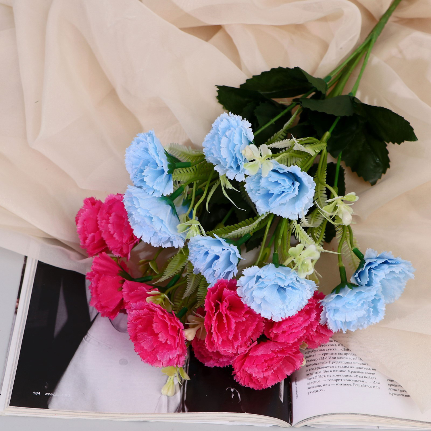 Букет "Гвоздика Айрис" 4х31 см, микс  9913386