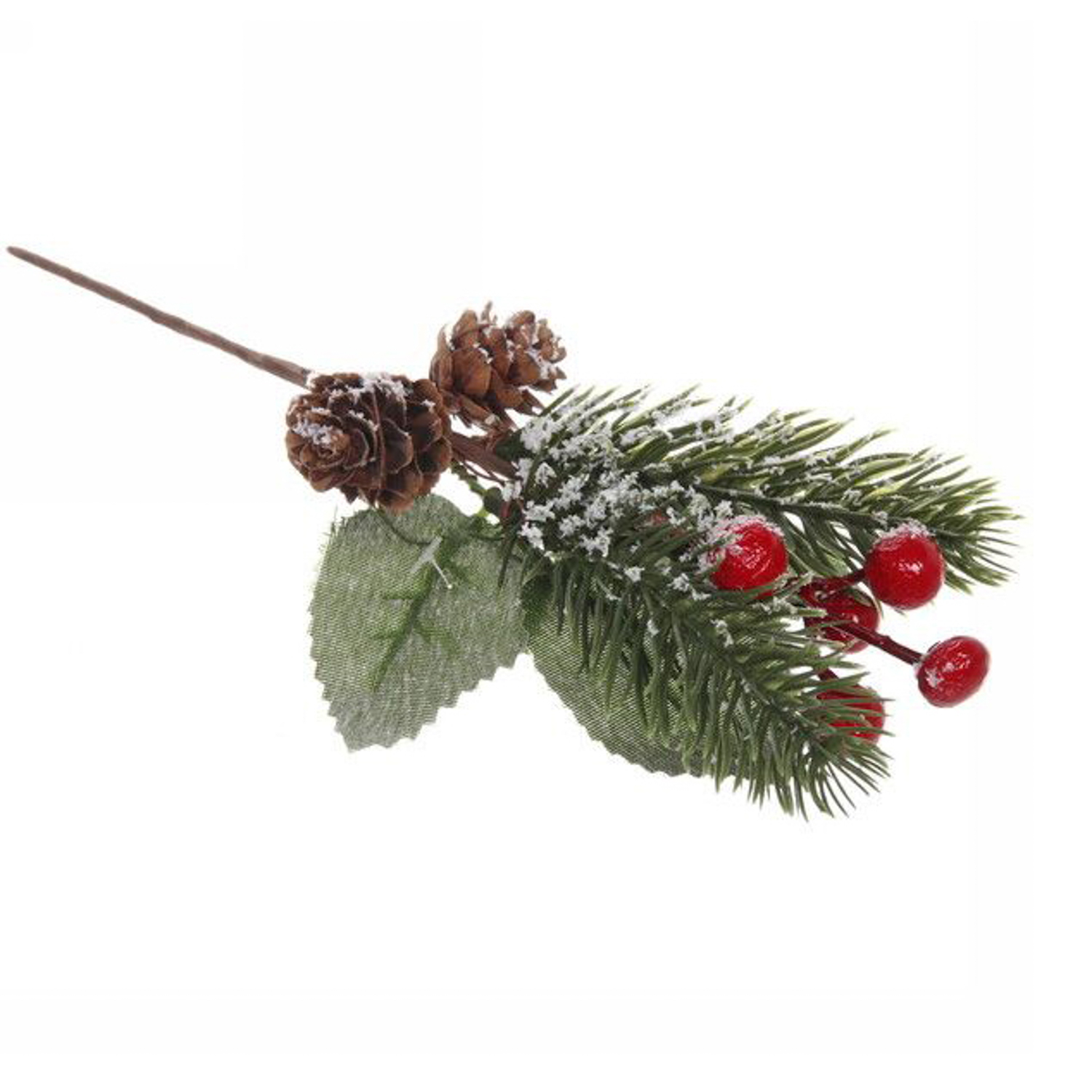 Ветка хвойная Зимняя яблоня 21 см