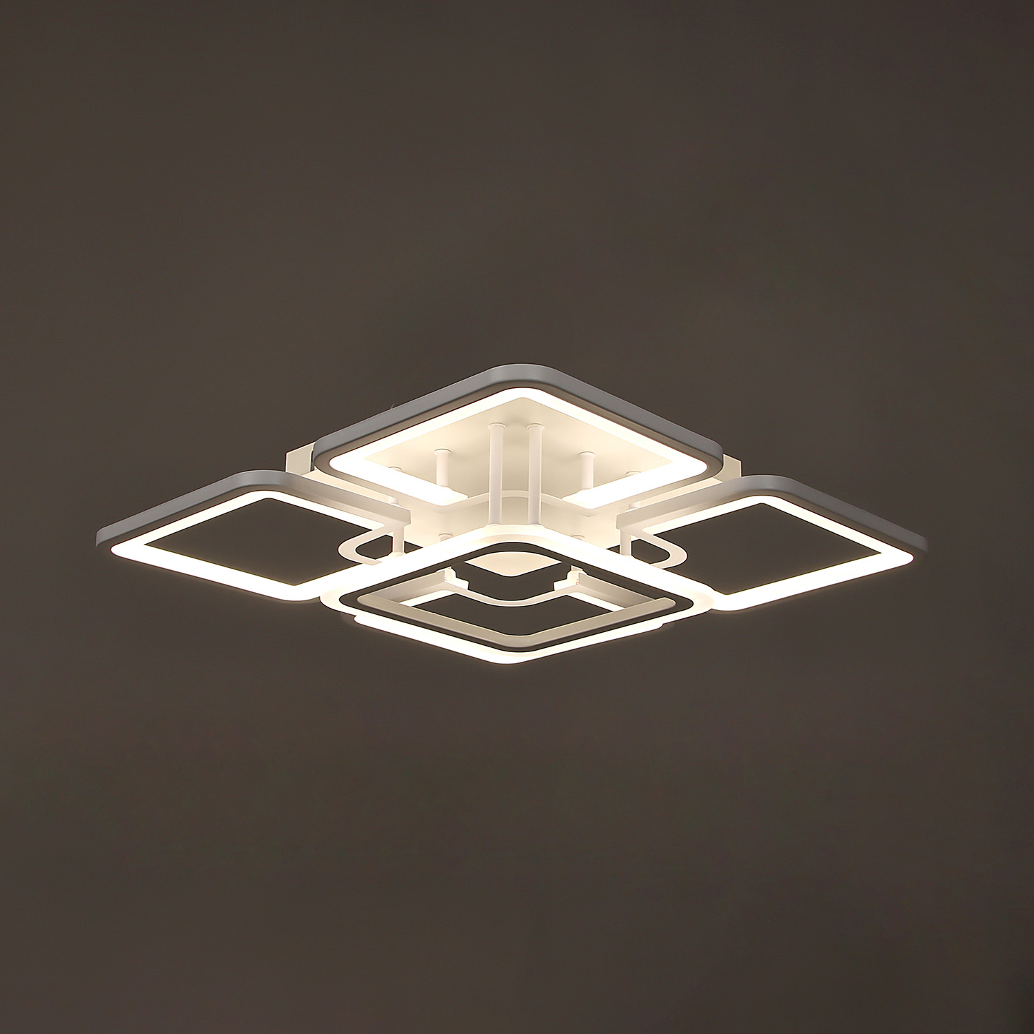 Люстра YH1254/5 WT LED 5*13W LED 3000-6500К (l-510; w-510; h-140) пульт VERNER LIGHTING *1