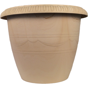 Кашпо пластм. "Lе Jardin"20,5л d верха 400мм h330мм дрен.реш.,п/корн.вент.Колёс. Зол.мр.106-3К *1/10