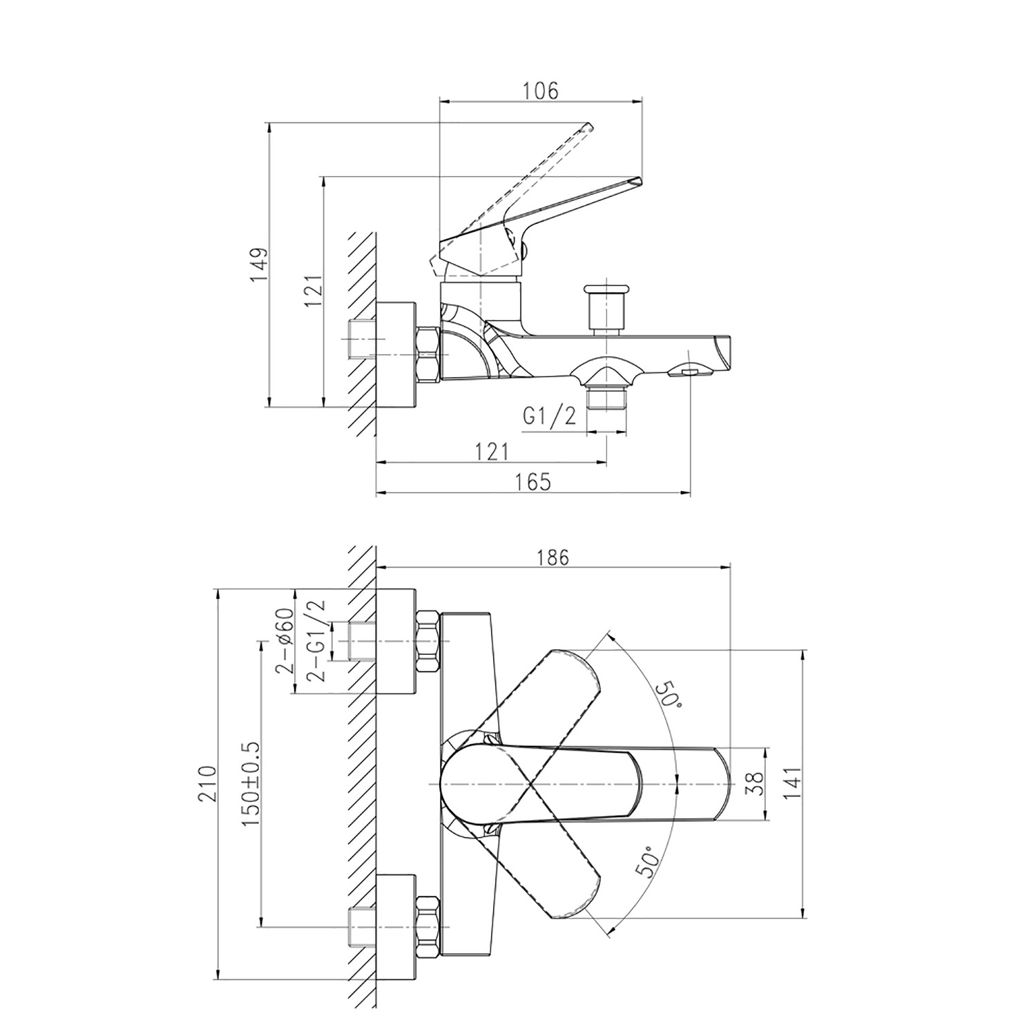 Смеситель д/ванны Cersanit FLAVIS + душ. лейка, шланг, держатель д/лейки 64509 *1 Смеситель д/ванны Cersanit FLAVIS + душ. лейка, шланг, держатель д/лейки 64509 *1
