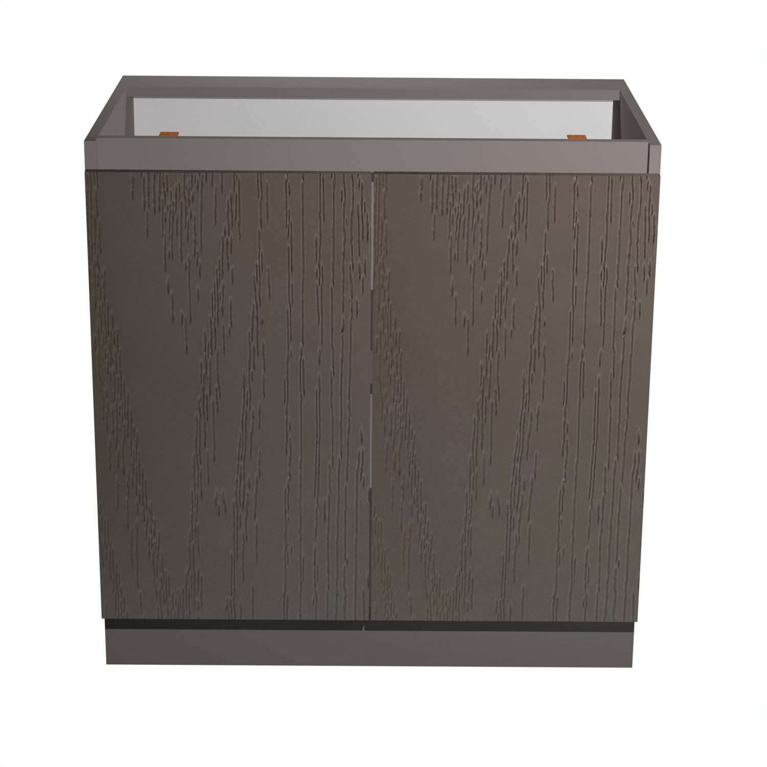 Шкаф напольный 800х850х480 мм BROZEX-WOOD Эрика, с двумя дверцами, грейдж / ясень грей софт