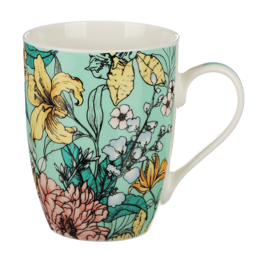 яяяКружка фарфор. 350мл "Каприз" в упак.4 дизайна 806-286 *48