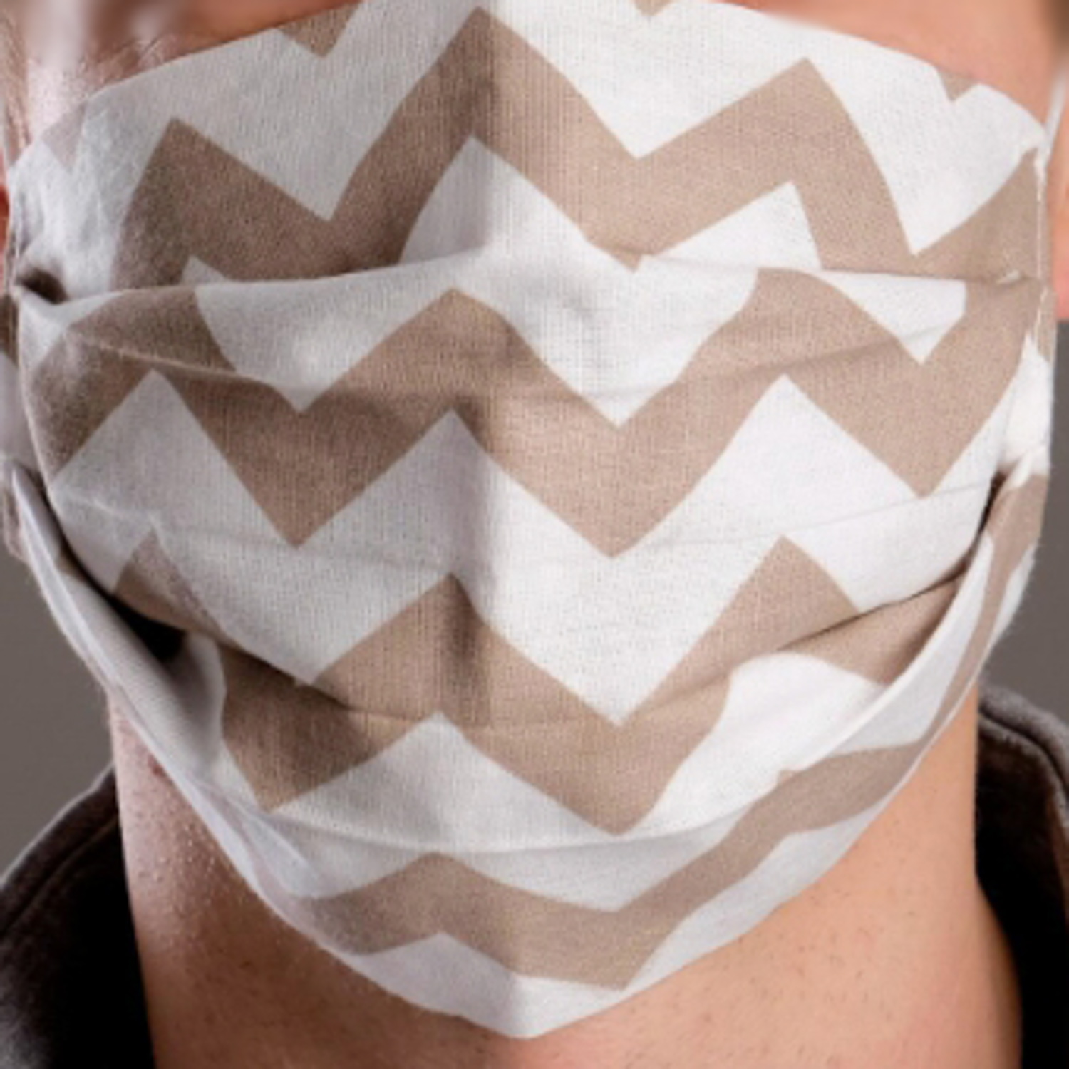 Маска тканевая двухслойная (карман для доп. фильтра) 20х17см, цветная МИКС 5046335