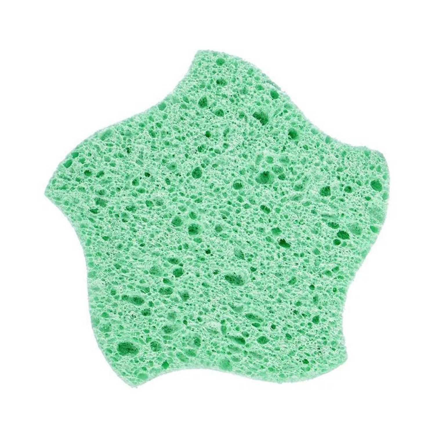 Мочалка из целлюлозы c массажным слоем, 11х11х3,5 см, звезда "Банные штучки" /30