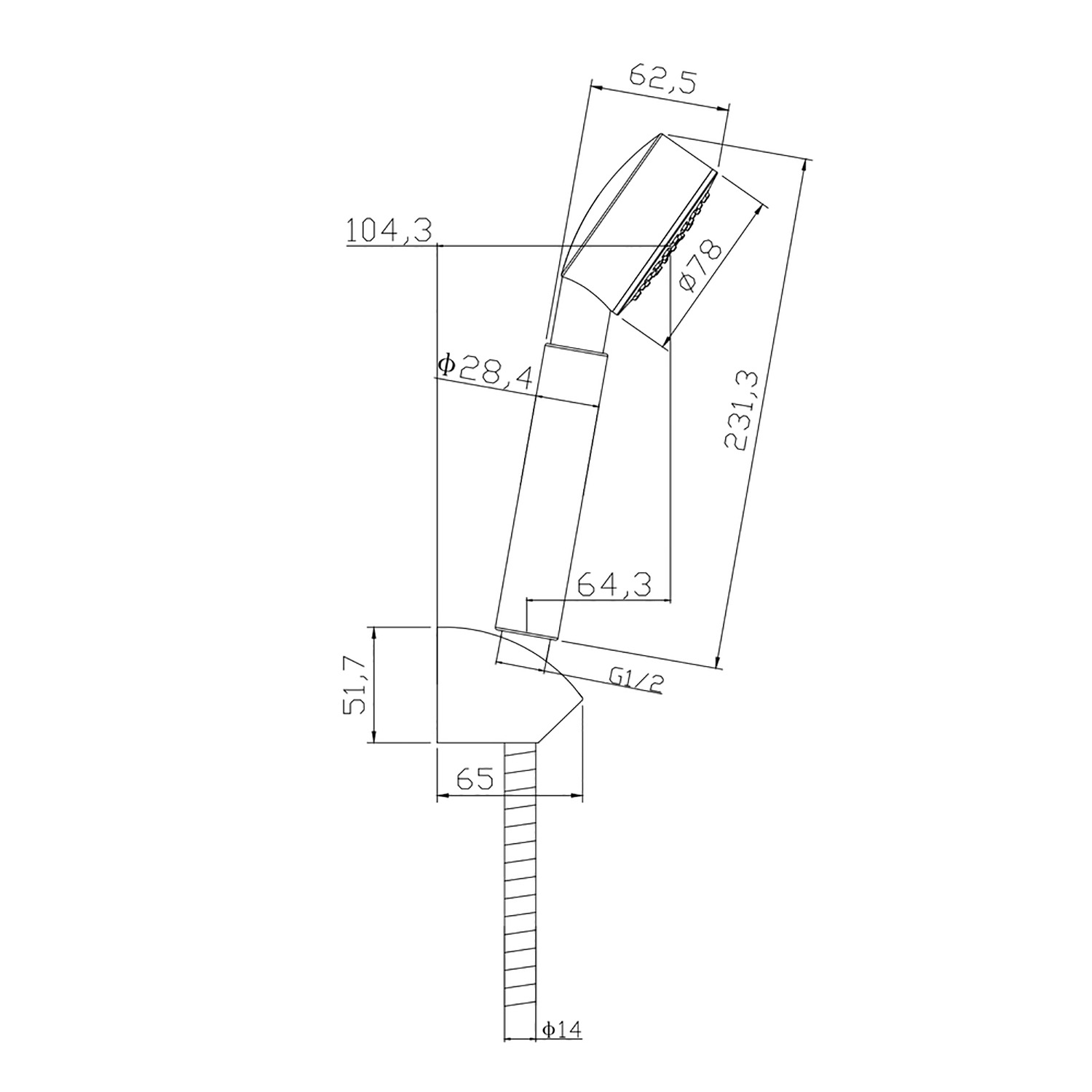 Смеситель д/ванны Cersanit FLAVIS + душ. лейка, шланг, держатель д/лейки 64509 *1 Смеситель д/ванны Cersanit FLAVIS + душ. лейка, шланг, держатель д/лейки 64509 *1