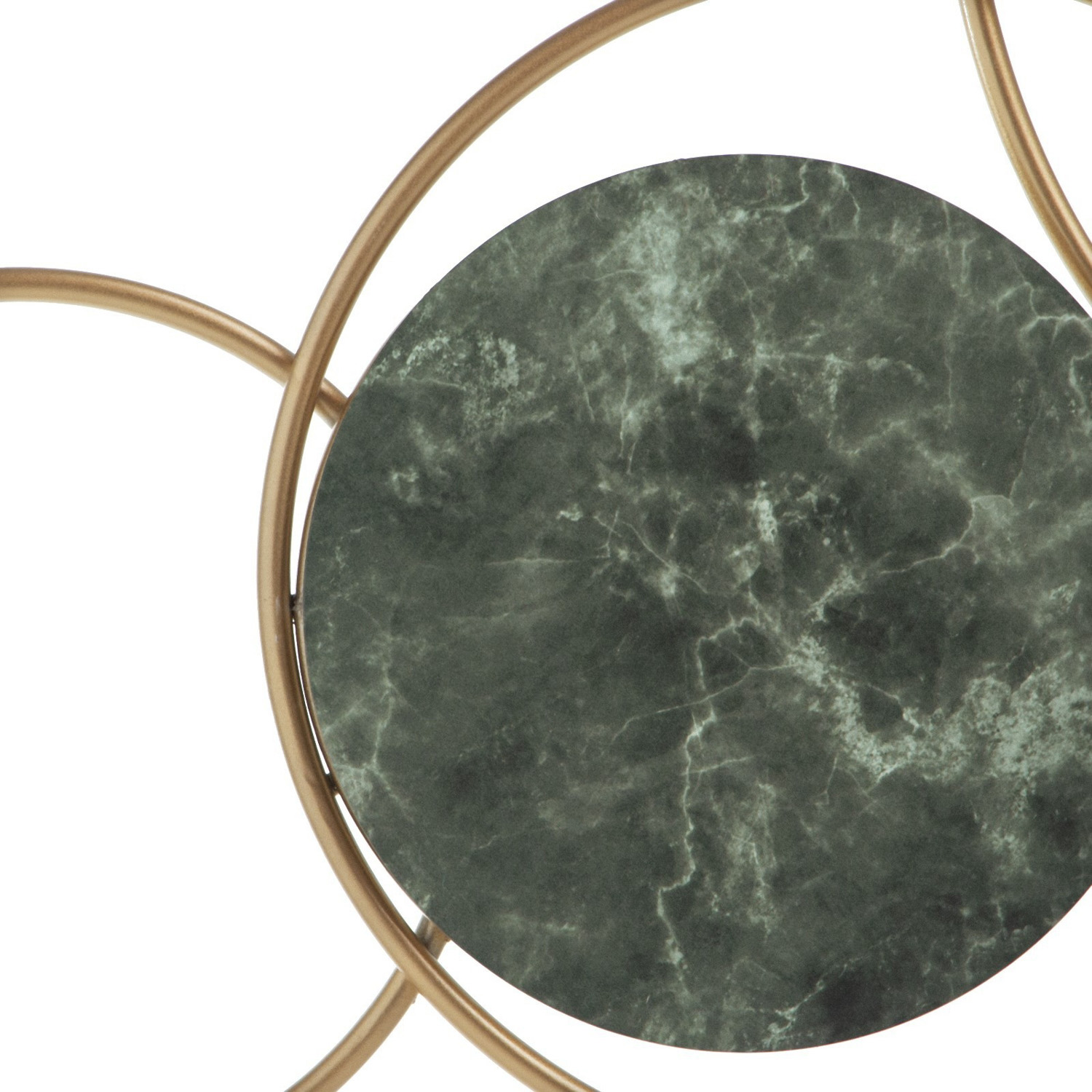 яяяДекор настенный металл "Кольца: золото и мрамор" 64х172 см   7334151