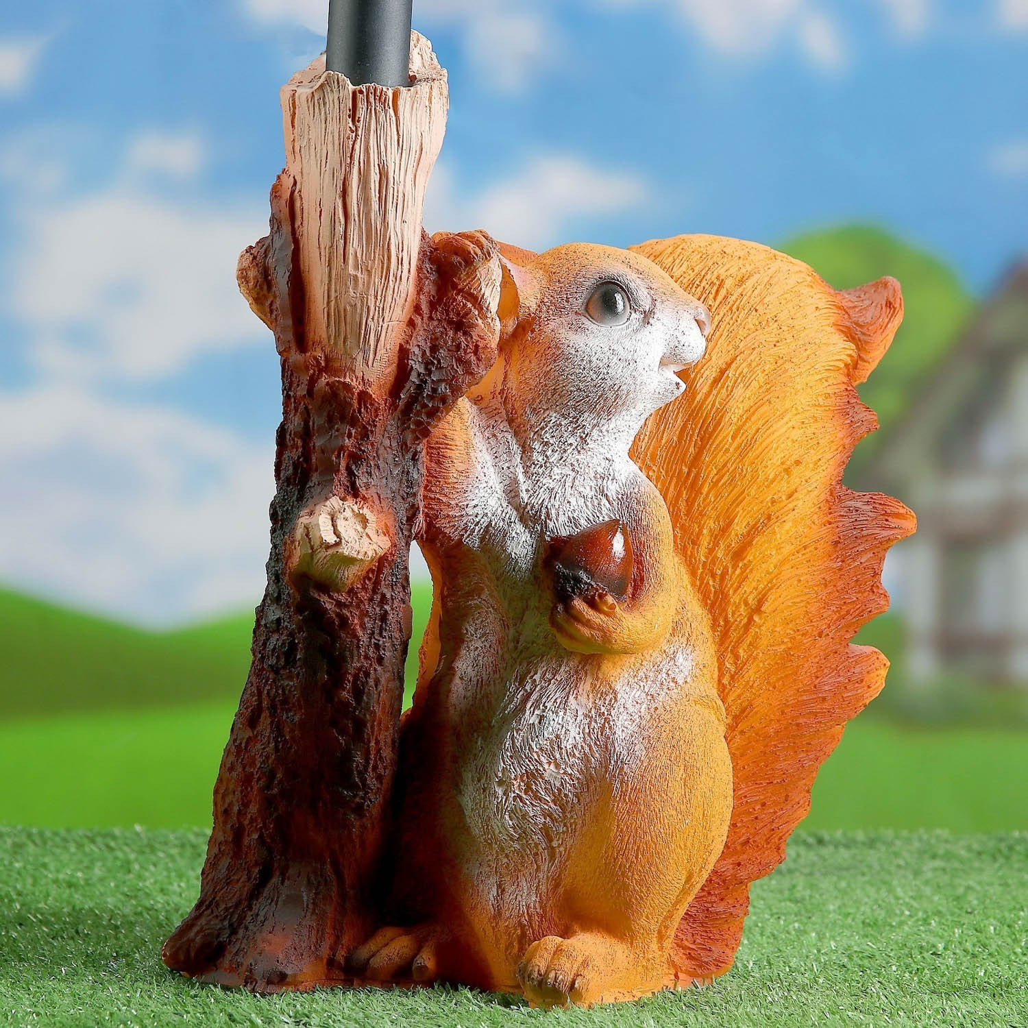 Садовый фонарь "Белка с веткой-фонарем" 33см   3622926