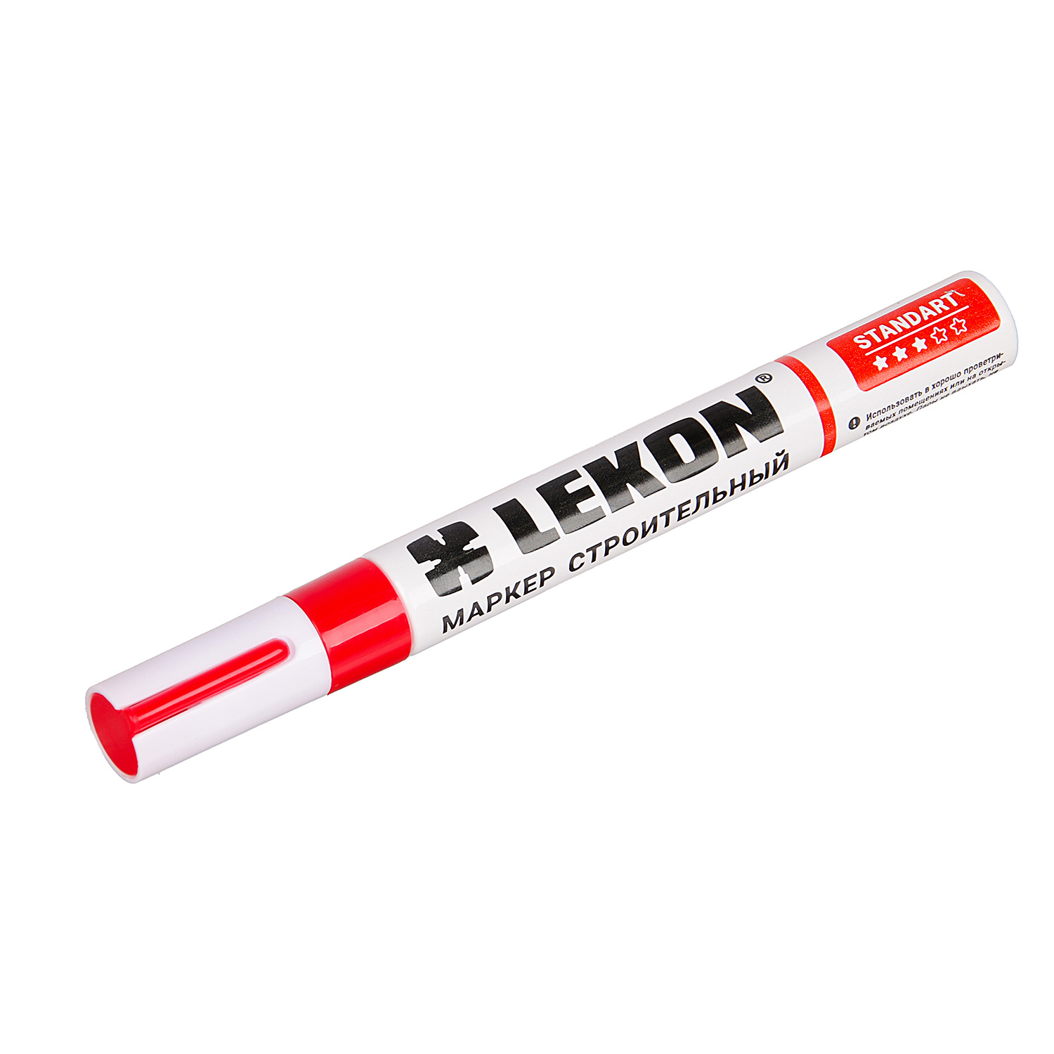 Маркер строительный с нитроэмалью красный (набор12 шт) арт.011104 LEKON *1/12/108 Маркер строительный с нитроэмалью красный (набор12 шт) арт.011104 LEKON *1/12/108
