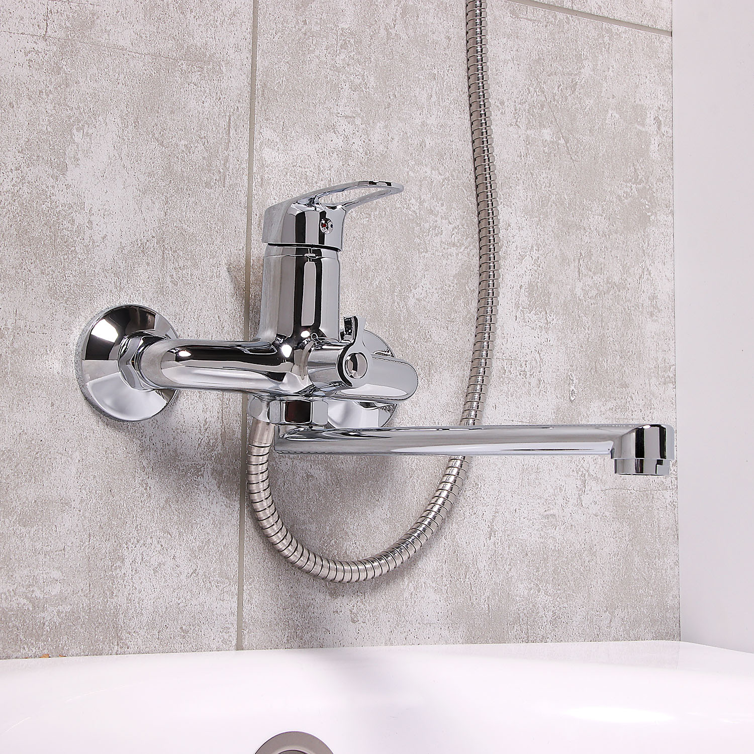 Смеситель для ванны Potato P22215, длинный излив, однорычажный Смеситель для ванны Potato P22215, длинный излив, однорычажный