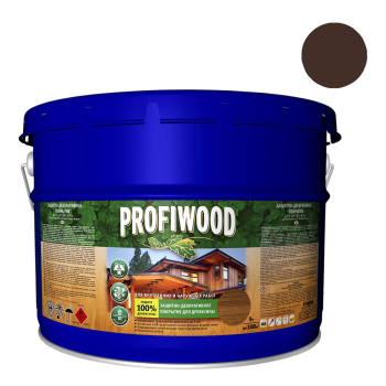 Защитно-декоративное покрытие 8 кг для древесины PROFIWOOD, алкидное, палисандр