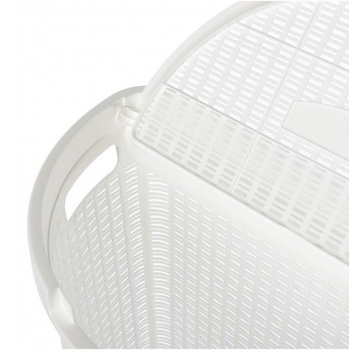 Корзина для белья пластм. 45л "Eco style" 460х265х610мм Белый арт.431217616 ("Бытпласт") *1/5