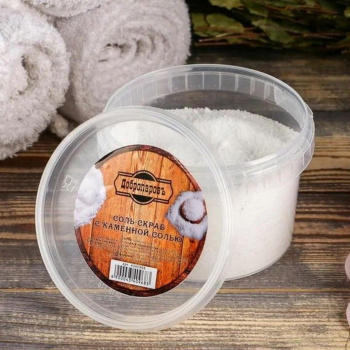 Солевой скраб "Добропаровъ" из белой каменной соли с противопростудным комплексом, 550 гр 43409