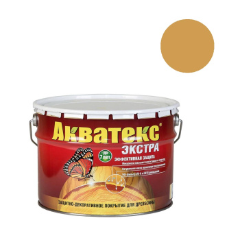 Защитно-декоративное покрытие 9 л для древесины АКВАТЕКС ЭКСТРА, алкидное, сосна