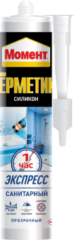 Герметик санитарный 280 мл Момент Экспресс, силиконовый, прозрачный