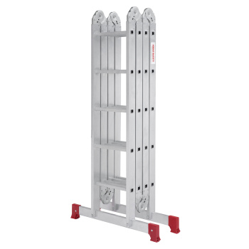 Лестница-стремянка алюм. "трансформер" 4секц.х5ст, общ.дл.5,56м "Новая высота"maxнагр100кг 2320405*1