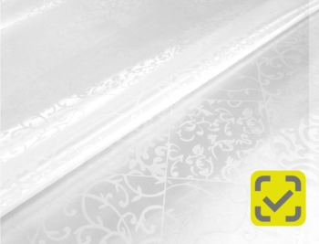 Скатерть тканенвая с TPU покрытием JACQUARD белая, 110*140см, мод. YM-T07C *1