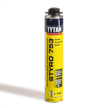 Клей-пена профессиональный 750 мл TYTAN Styro 753 для теплоизоляции, всесезонный