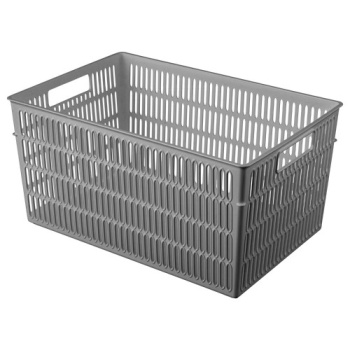 Корзина для хранения пластм. "Simplify" 274х184х138мм 6л Серый арт 435250511 ("Бытпласт") *1/24