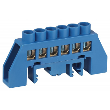 Шина "N" нулевая в изоляторе на DIN-рейку 8х12мм 6групп ЭРА NO-224-109 *10/320