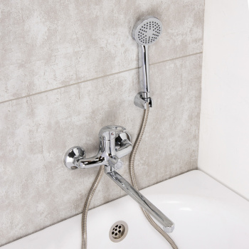 Смеситель для ванны ЦС-СМ 300-4 D35 М-43 плоский излив (Подольск) *1/8