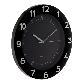 Часы настенные интерьерные, плавный ход, d-32 см, внутренний d-23.7 см, черный 10766246