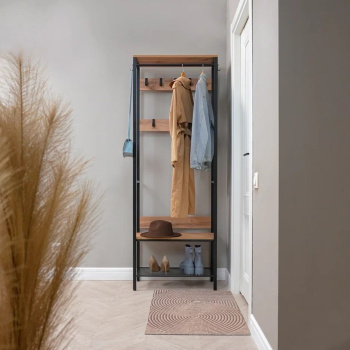 Вешалка напольная 67х30х187 см ЗМИ Торонто 23Л, дерево/черный