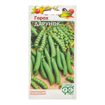 Семена Горох Дарунок безлисточковый 10 гр Гавриш*10/200 Семена Горох Дарунок безлисточковый 10 гр Гавриш*10/200