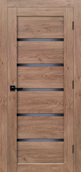 Дверь межкомнатная остекленная ЦАРГИ ПВХ COMFORT-2 Дуб Трюфель 3D 800мм BROZEX-WOOD *1