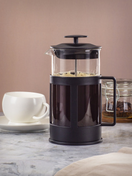 Чайник заварочный "френч-пресс" жаропрочное стекло "Basic" 1000мл ATF101 "Attribute" *1/4/16