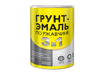 Грунт-эмаль 0.7 кг по ржавчине Первая Цена, белая