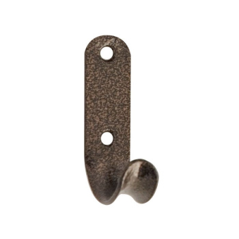 Крючок мебельный МЕДЬ 1-рожковый,хедер,Нора-М *10/100